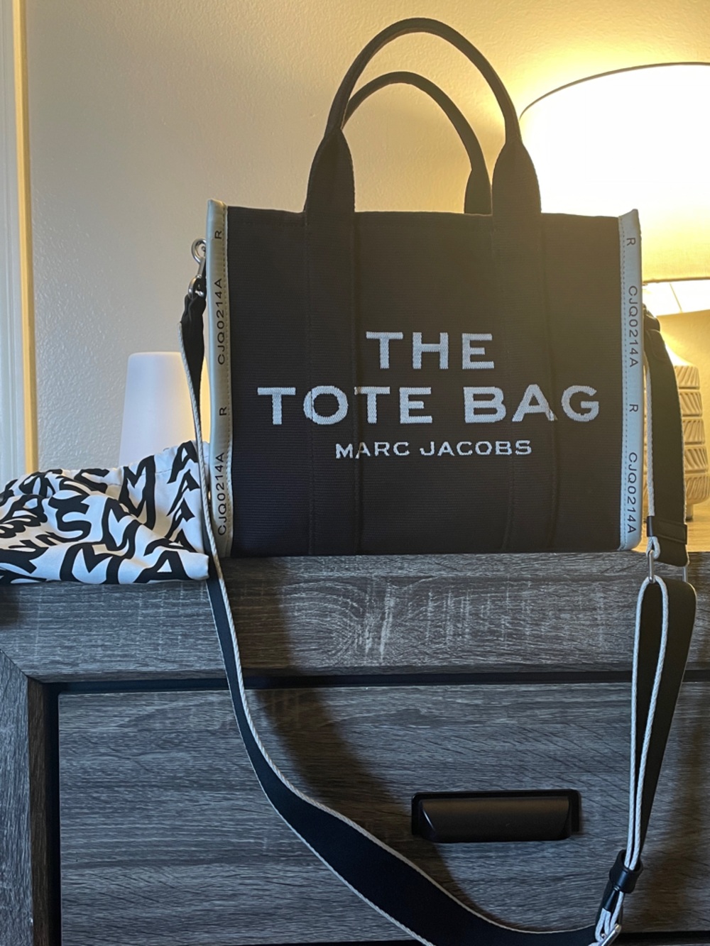 Marc Jacobs Black and White The Tote Bag Canvas Tote
